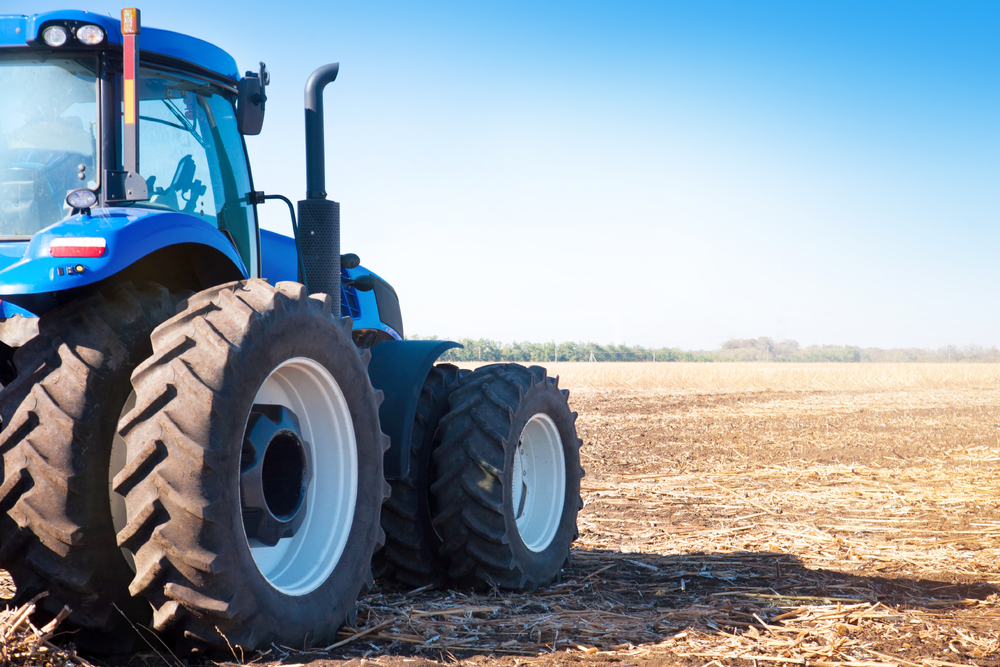 Blue tractor blue sky-1